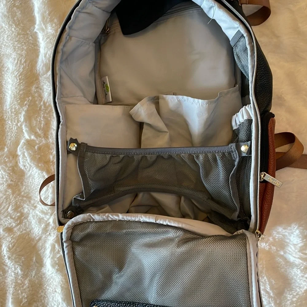 Multi-Color Women’s Backpack - White, Black & Brown